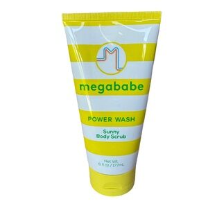 Megababe Power Wash Sunny Body Scrub 6 Fl Oz Glycolic Acid Exfoliate Moisture